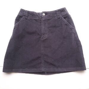 Pact Corduroy Mini Skirt Size M Navy Blue Organic Cotton Sustainable Preppy